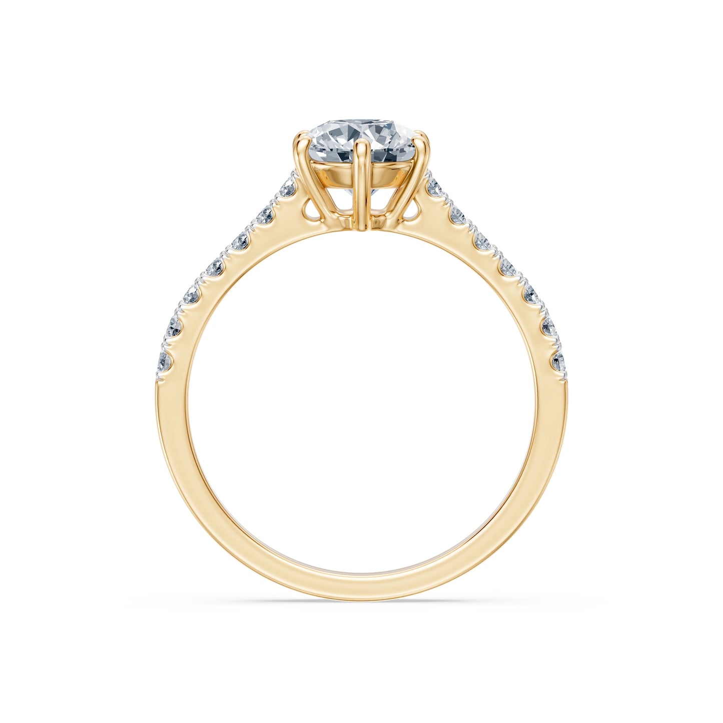 Round Brilliant Diamond Pave Eternity Ring 1.0ct by Qutahia Jewellery