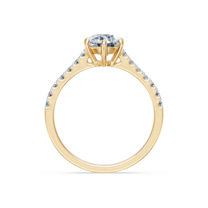 Round Brilliant Diamond Pave Eternity Ring 1.0ct by Qutahia Jewellery