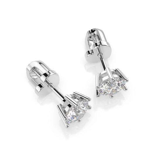 Solitaire Butterfly Earring (Round), 1.0 ct — 102-10151(5.1)