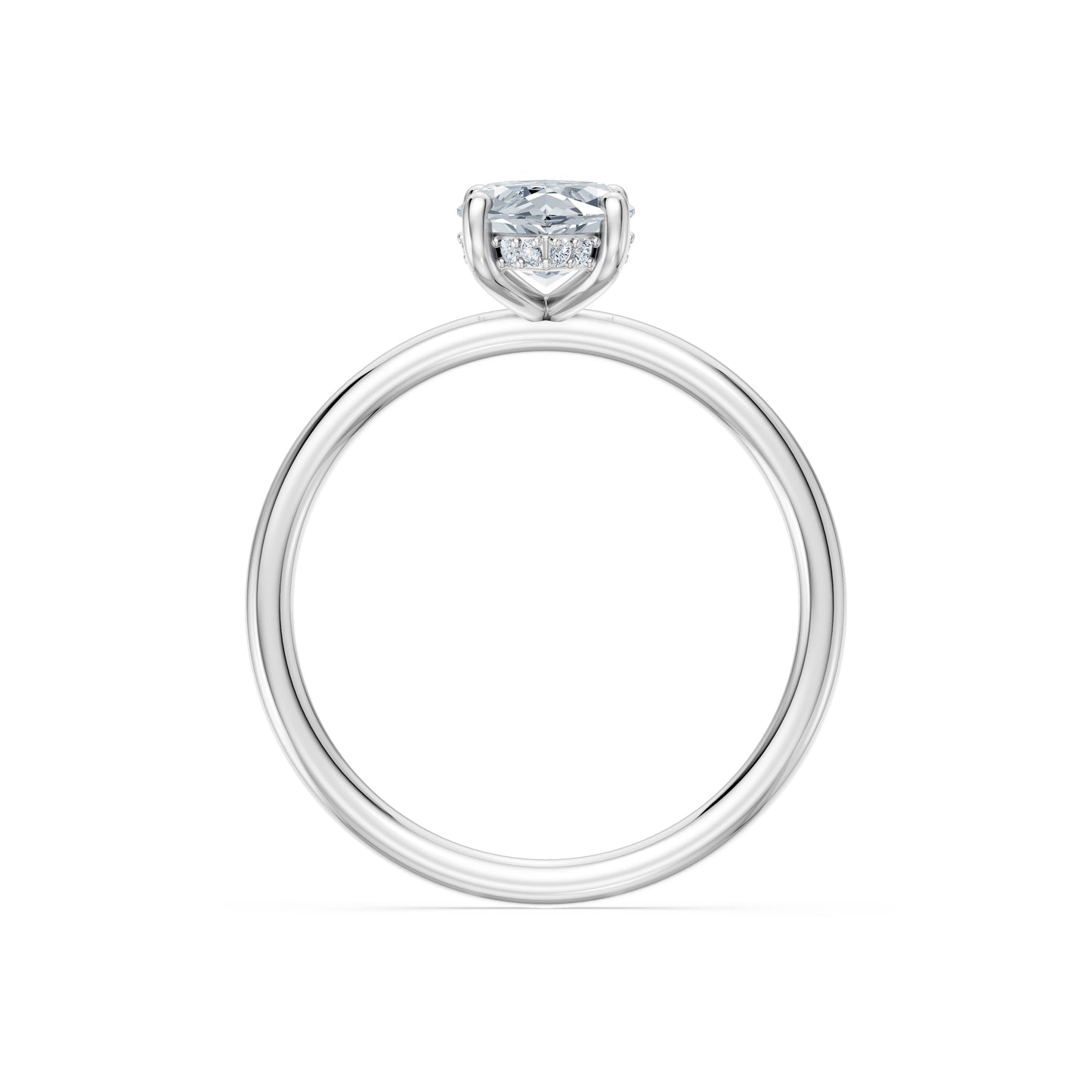 Marquise Lab Grown Diamond Micro Pave Engagement Ring 1.5ct by Qutahia Jewellery