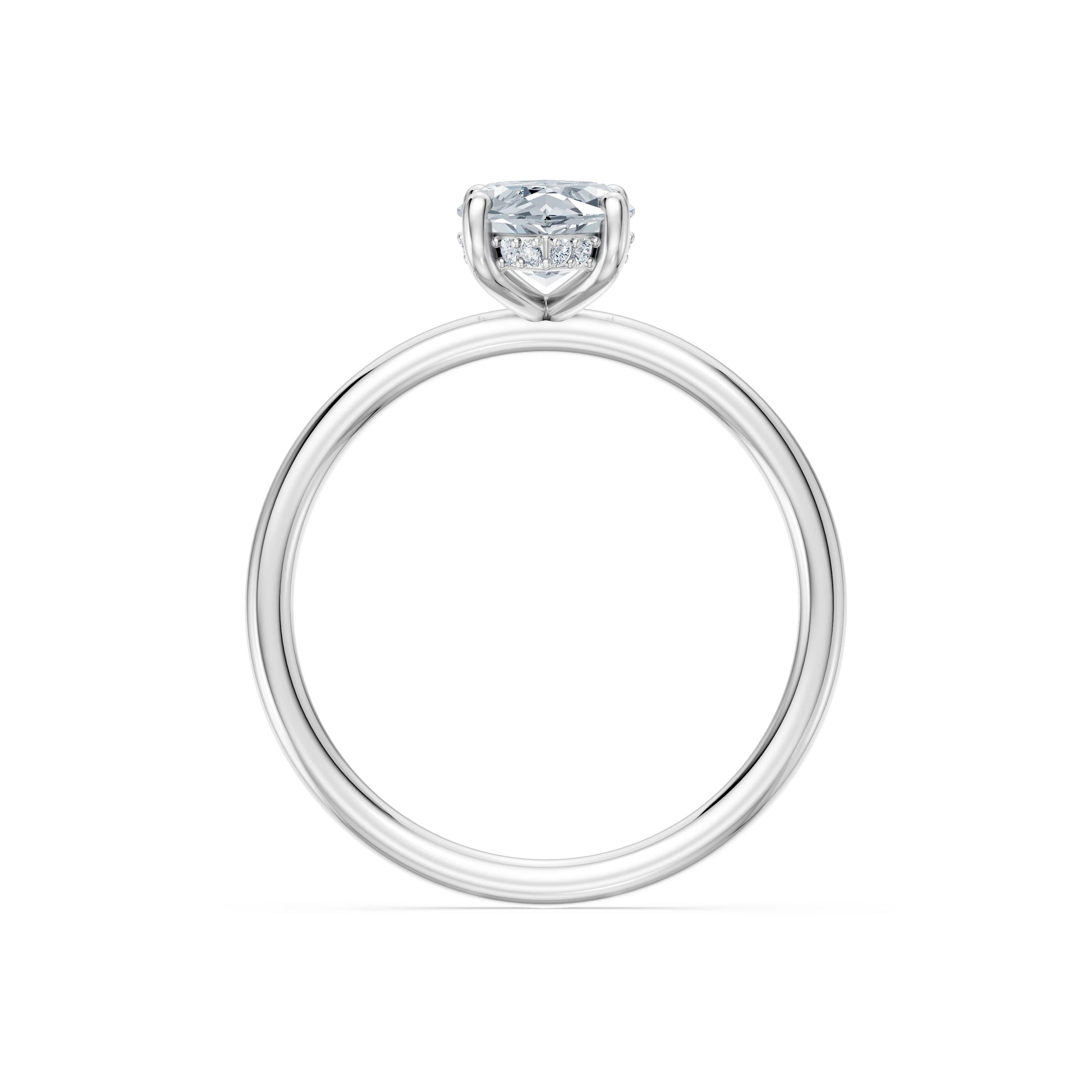 Marquise Lab Grown Diamond Micro Pave Engagement Ring 1.5ct by Qutahia Jewellery