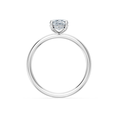 Marquise Lab Grown Diamond Micro Pave Engagement Ring 1.5ct by Qutahia Jewellery