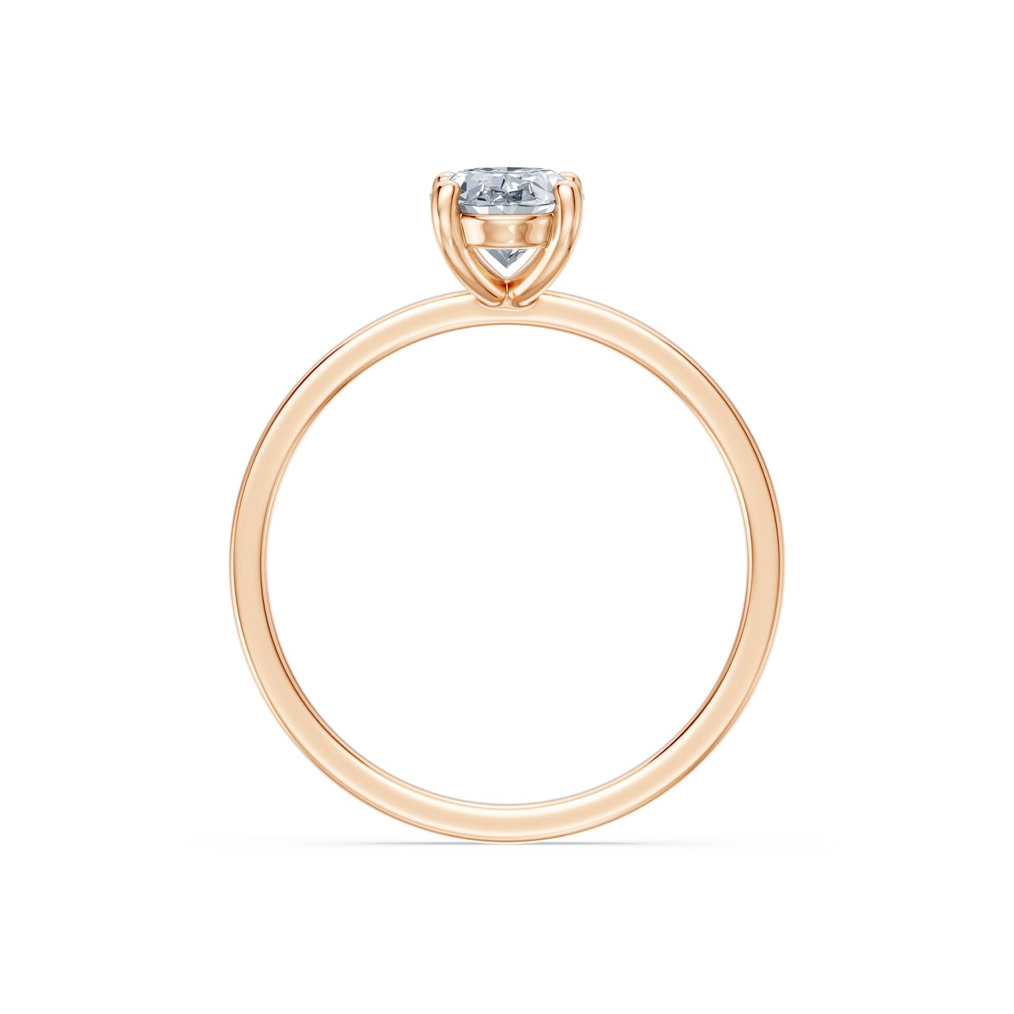 Oval Lab Grown Diamond Solitaire Engagement Ring 1.0ct by Qutahia Jewellery
