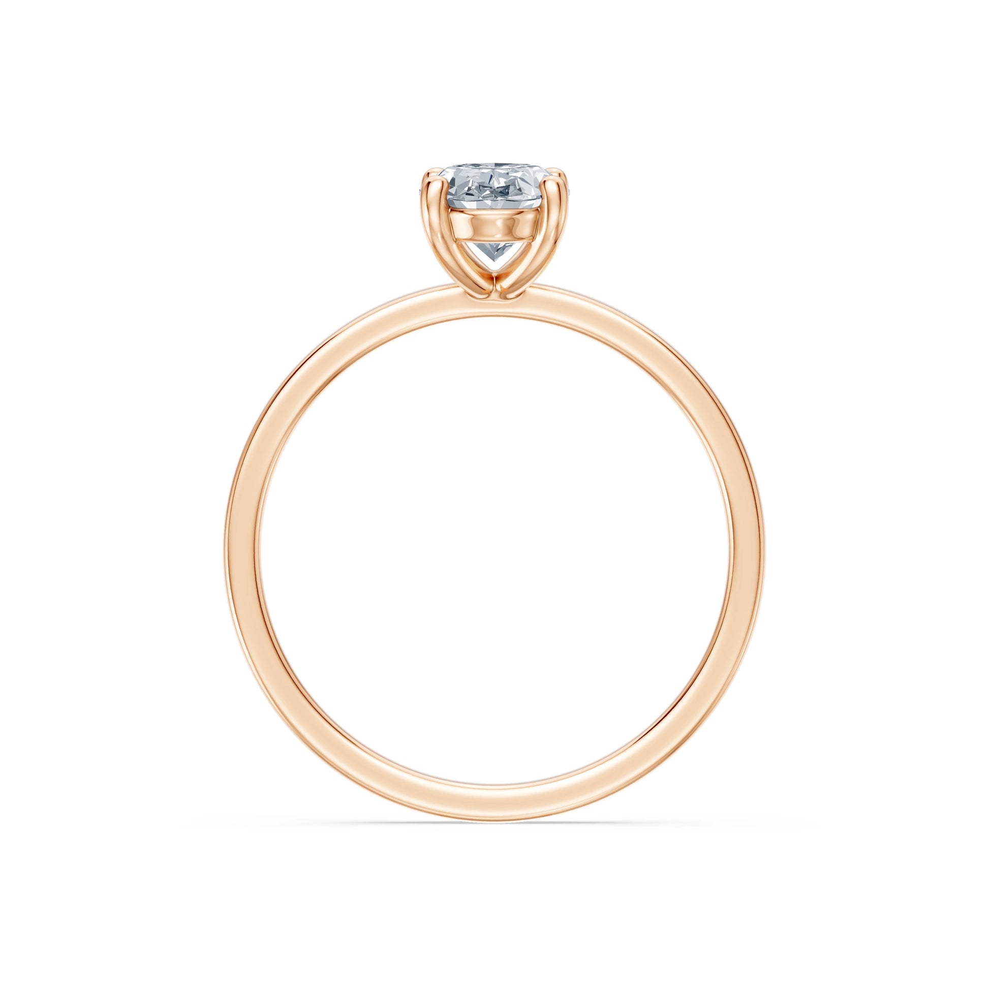 Oval Lab Grown Diamond Solitaire Engagement Ring 1.0ct by Qutahia Jewellery