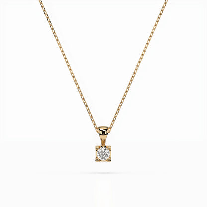 Solitaire Necklace (Round), 0.15 ct — 104-10013(3.4)