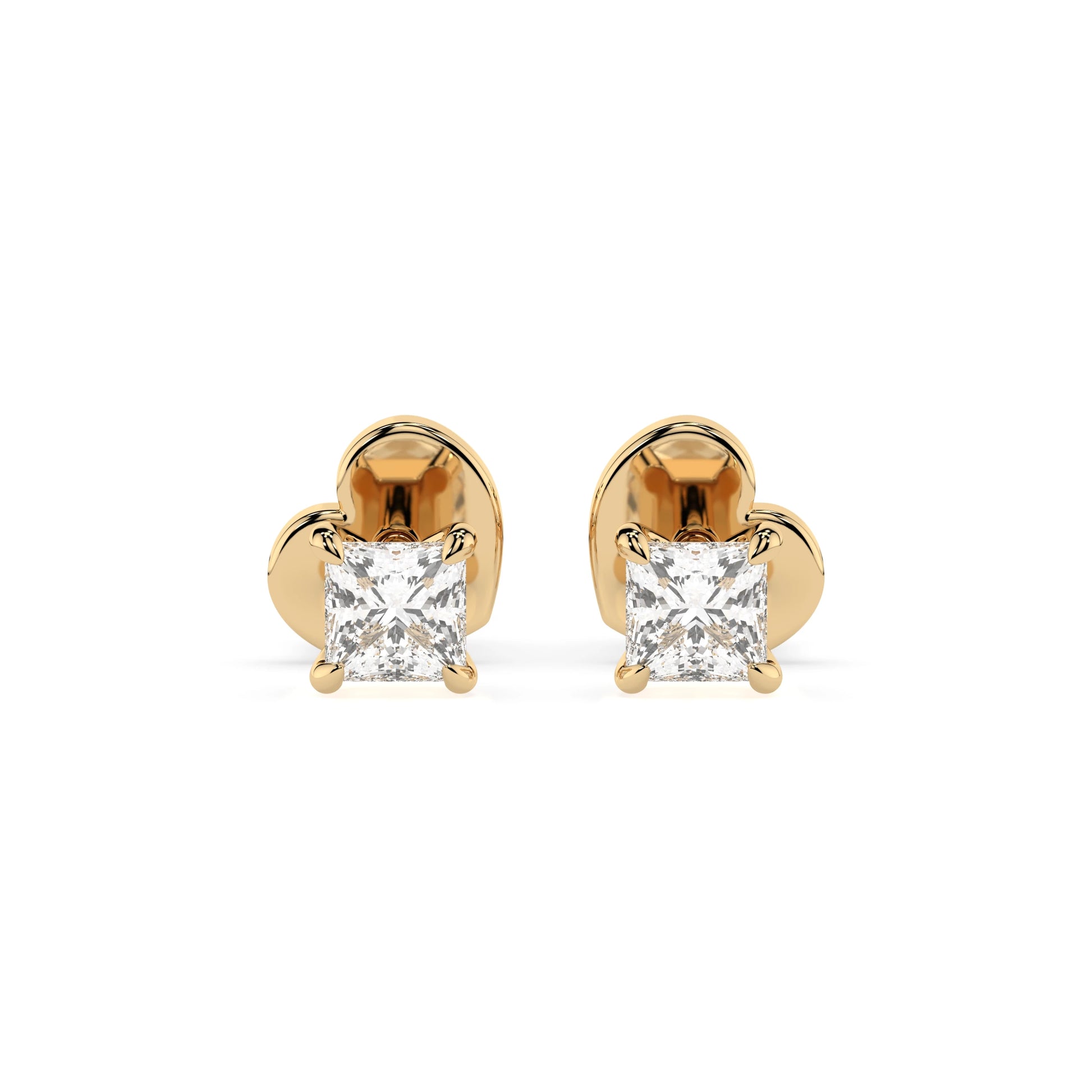 Solitaire Butterfly Earring (Princess), 0.34 ct — 102-10113(3.0)PR