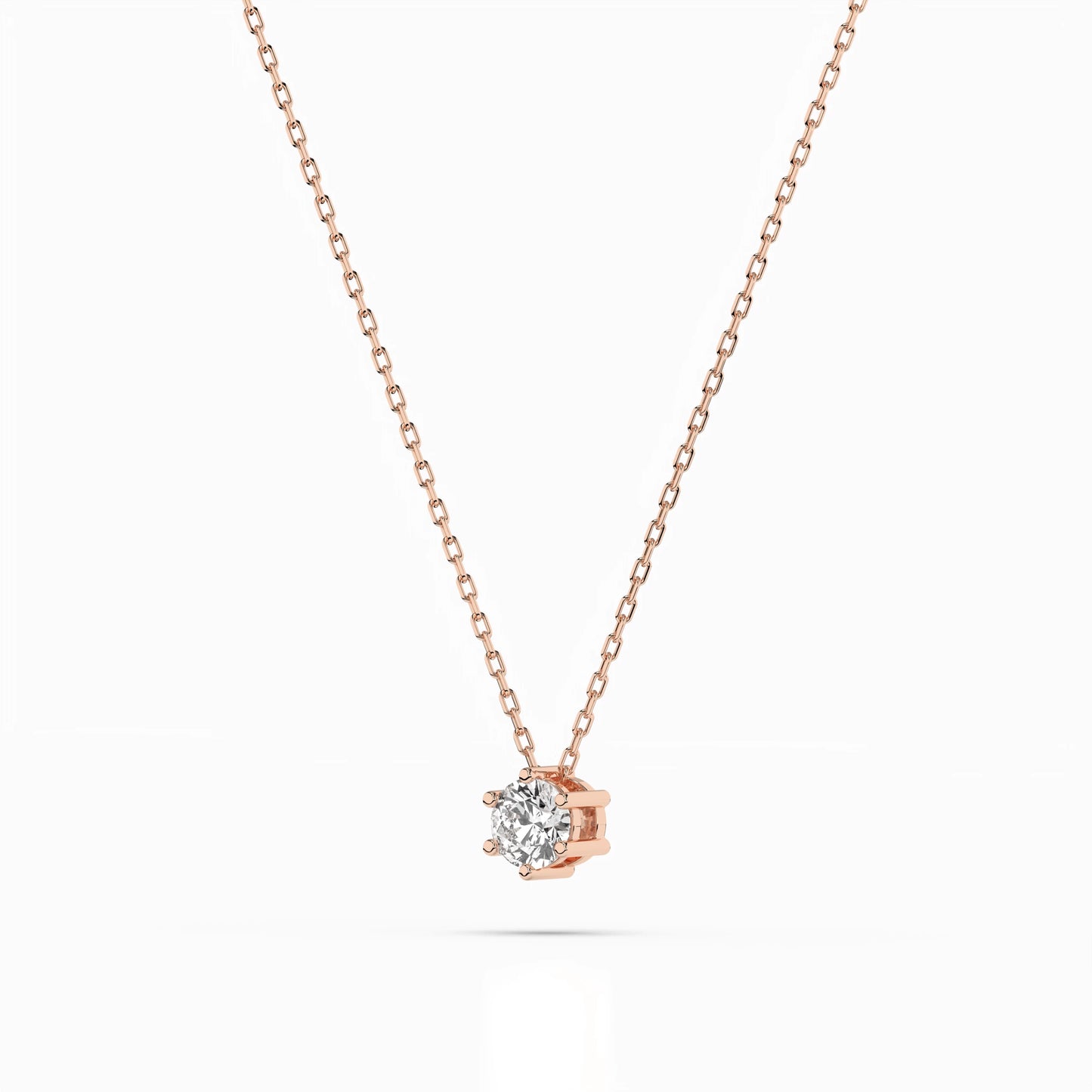 Solitaire Necklace (Round), 0.1 ct — 104-10003(3.0)