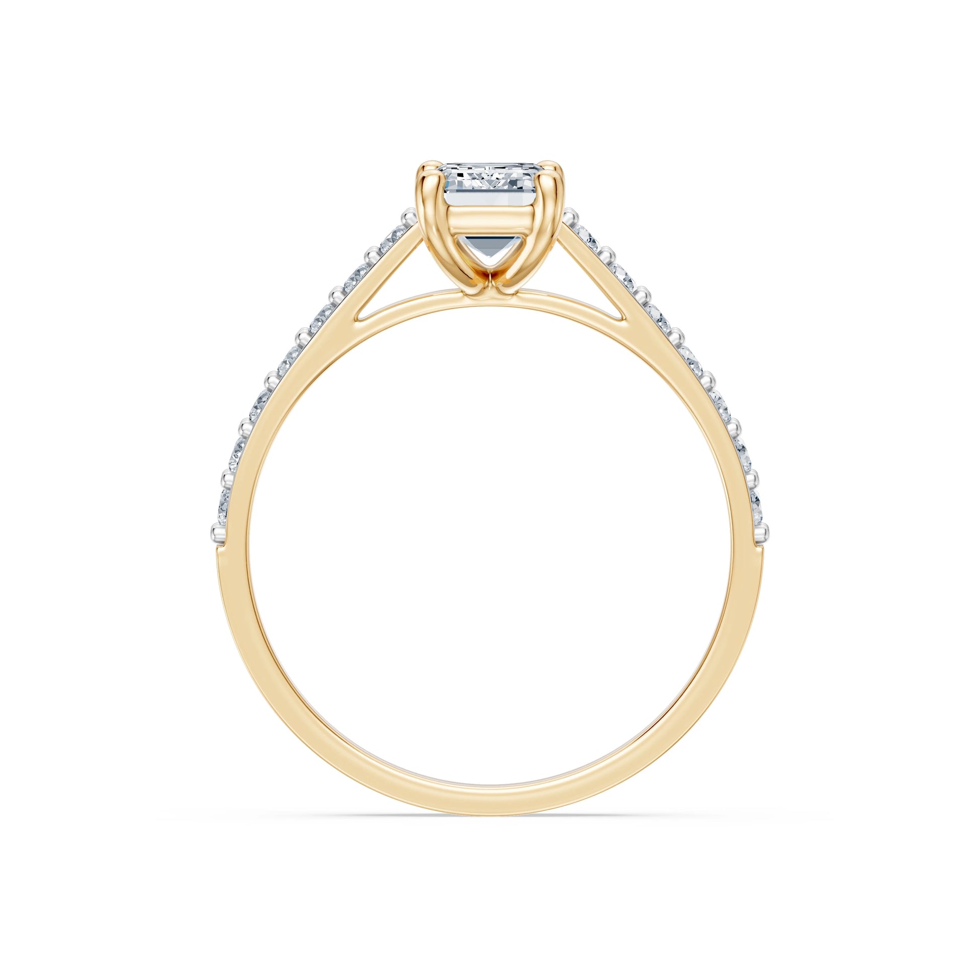 Emerald Lab Grown Diamond Slim Pave Eternity Ring 1.0ct by Qutahia Jewellery