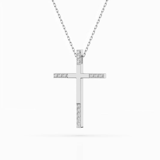 Minimalism Necklace (Round), 0.08 ct — 104-10016