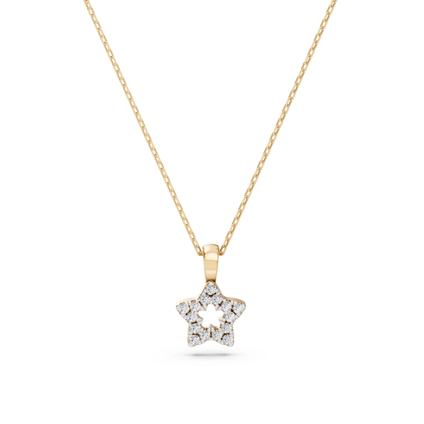 Minimalism Necklace (Round), 0.08 ct — 104-10078