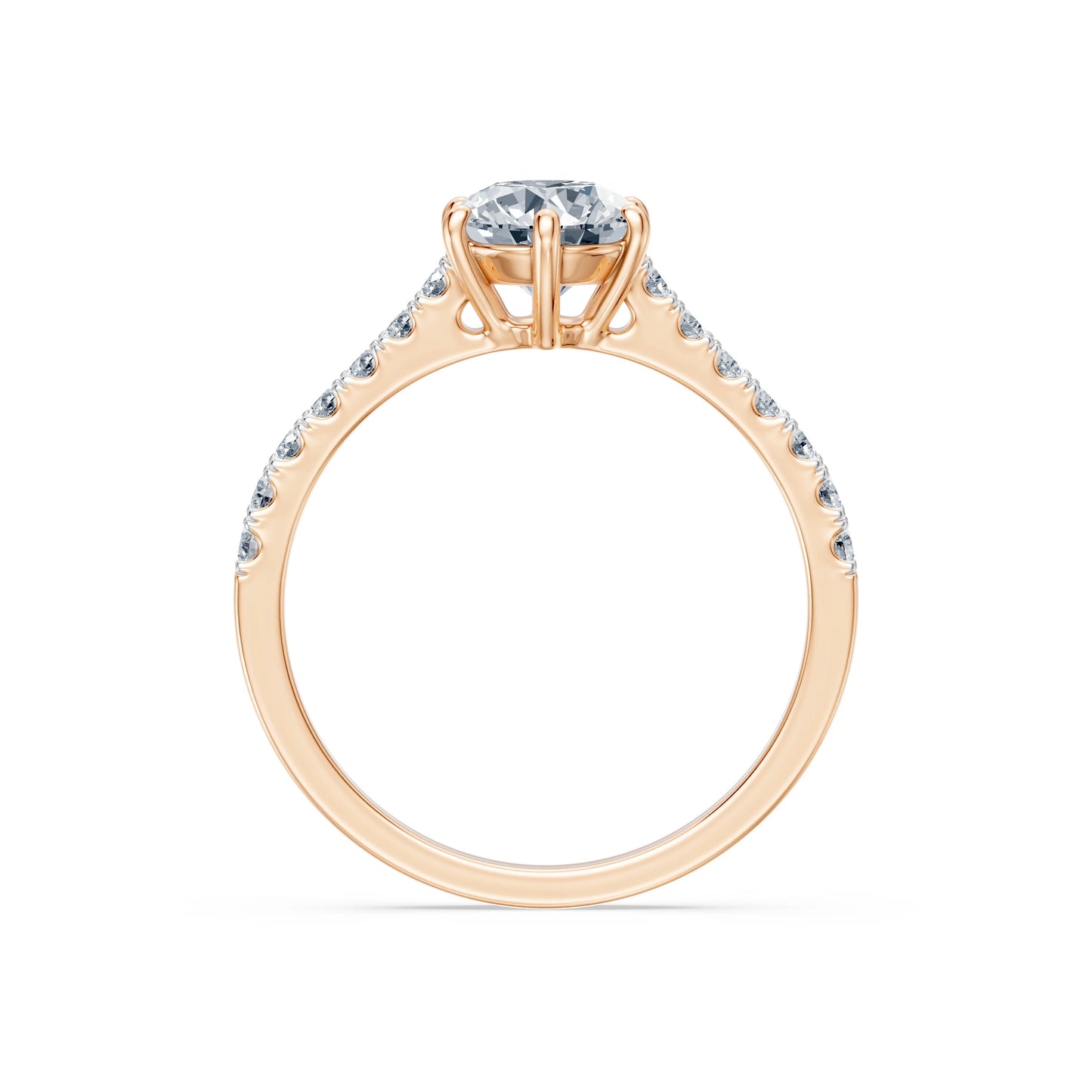 Round Brilliant Diamond Pave Eternity Ring 1.0ct by Qutahia Jewellery