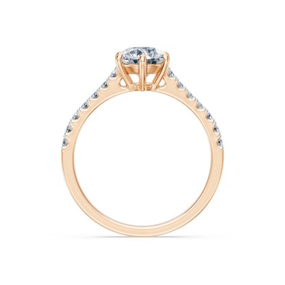 Round Brilliant Diamond Pave Eternity Ring 1.0ct by Qutahia Jewellery
