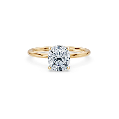 Cushion Lab Grown Diamond Micro Pave Engagement Ring 2.0ct by Qutahia Jewellery