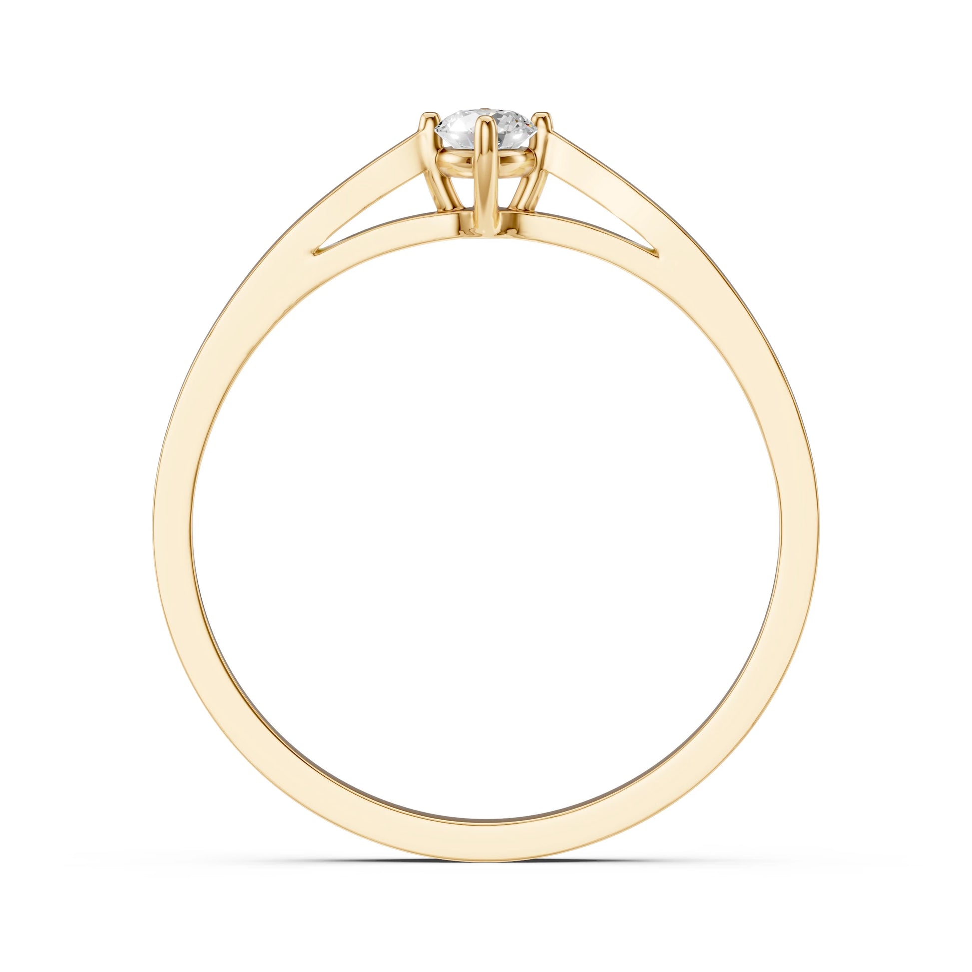 Solitaire Ring (Round), 0.1 ct — 101-10125(3.0)
