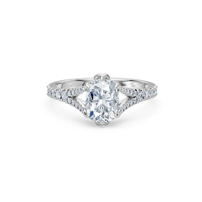 Cushion Lab Grown Diamond Micro Pave Eternity Ring 1.5ct by Qutahia Jewellery