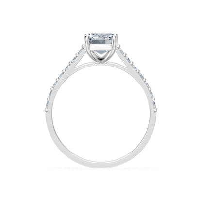 Emerald Lab Grown Diamond Slim Pave Eternity Ring 1.5ct by Qutahia Jewellery