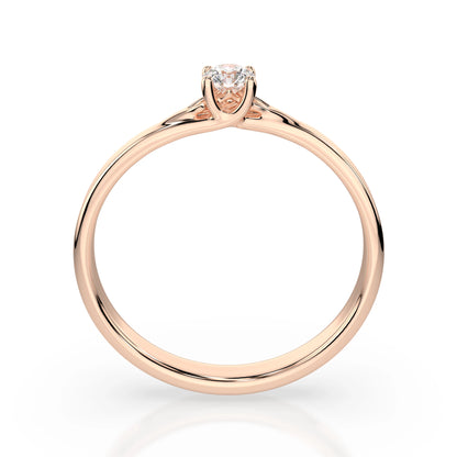 Solitaire Ring (Round), 0.1 ct — 101-10014(3.0)