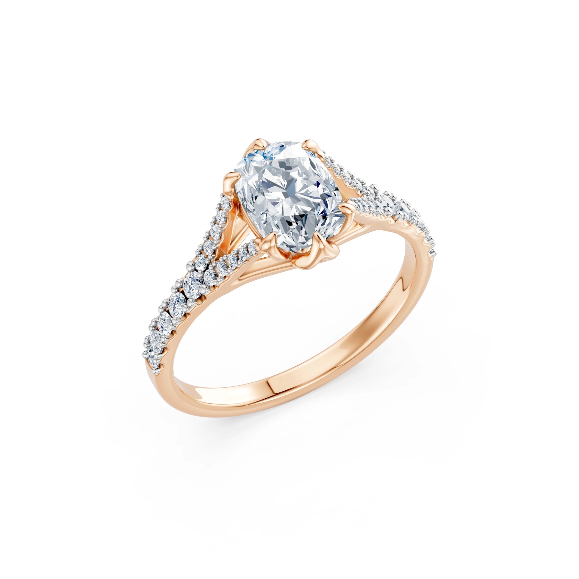 Cushion Lab Grown Diamond Micro Pave Eternity Ring 1.5ct by Qutahia Jewellery