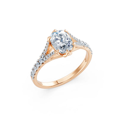 Cushion Lab Grown Diamond Micro Pave Eternity Ring 1.5ct by Qutahia Jewellery