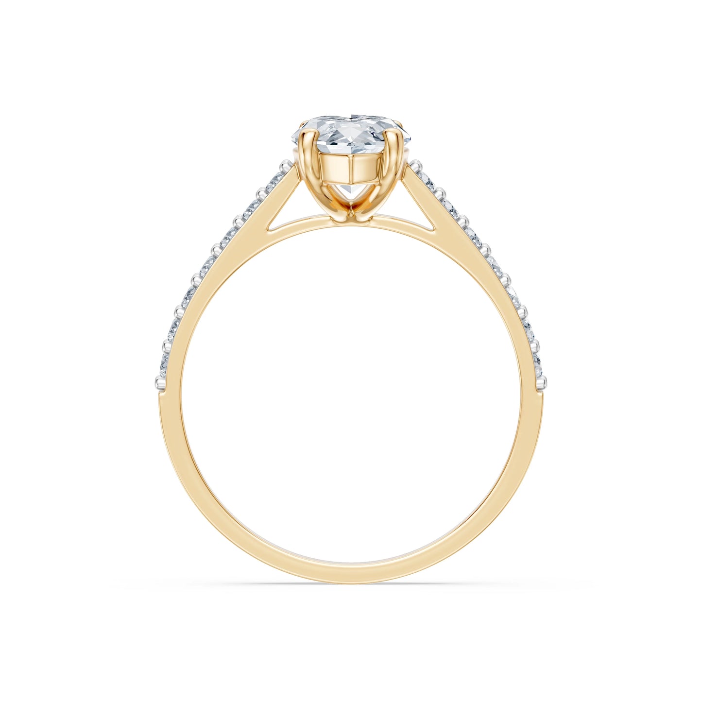 Marquise Lab Grown Diamond Slim Pave Eternity Ring 1.5ct by Qutahia Jewellery
