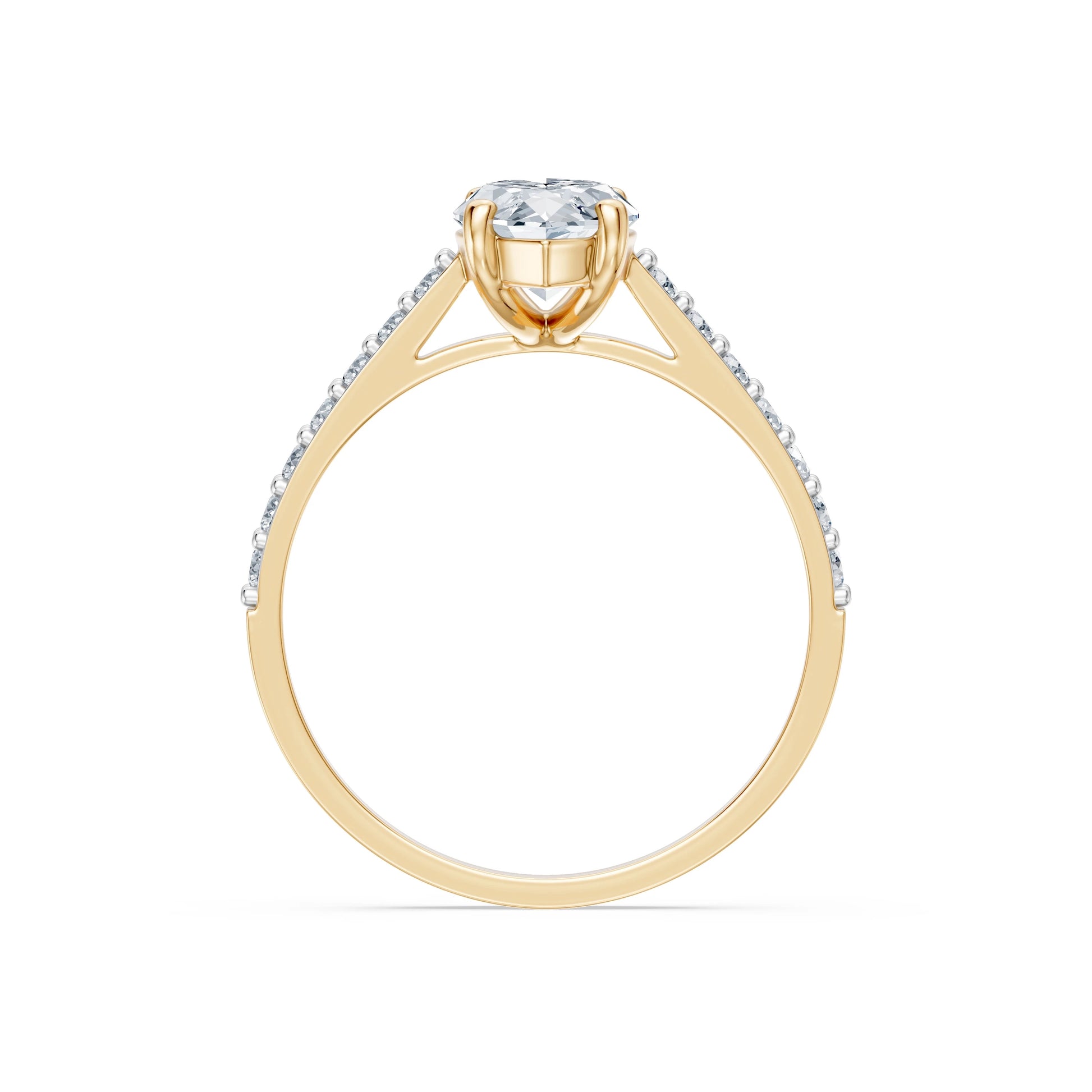 Marquise Lab Grown Diamond Slim Pave Eternity Ring 1.5ct by Qutahia Jewellery