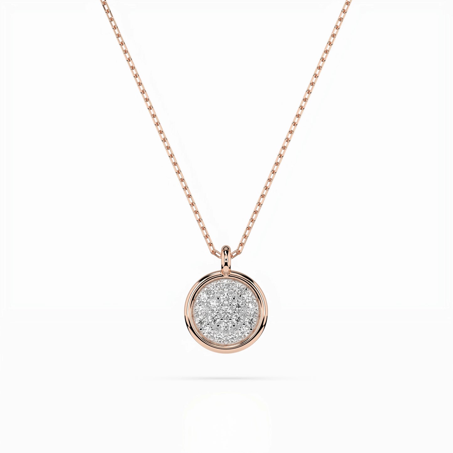 Illusion Necklace (Round), 0.12 ct — 104-10022