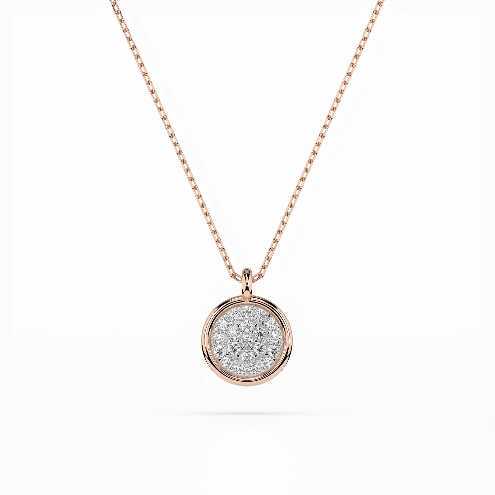 Illusion Necklace (Round), 0.12 ct — 104-10022