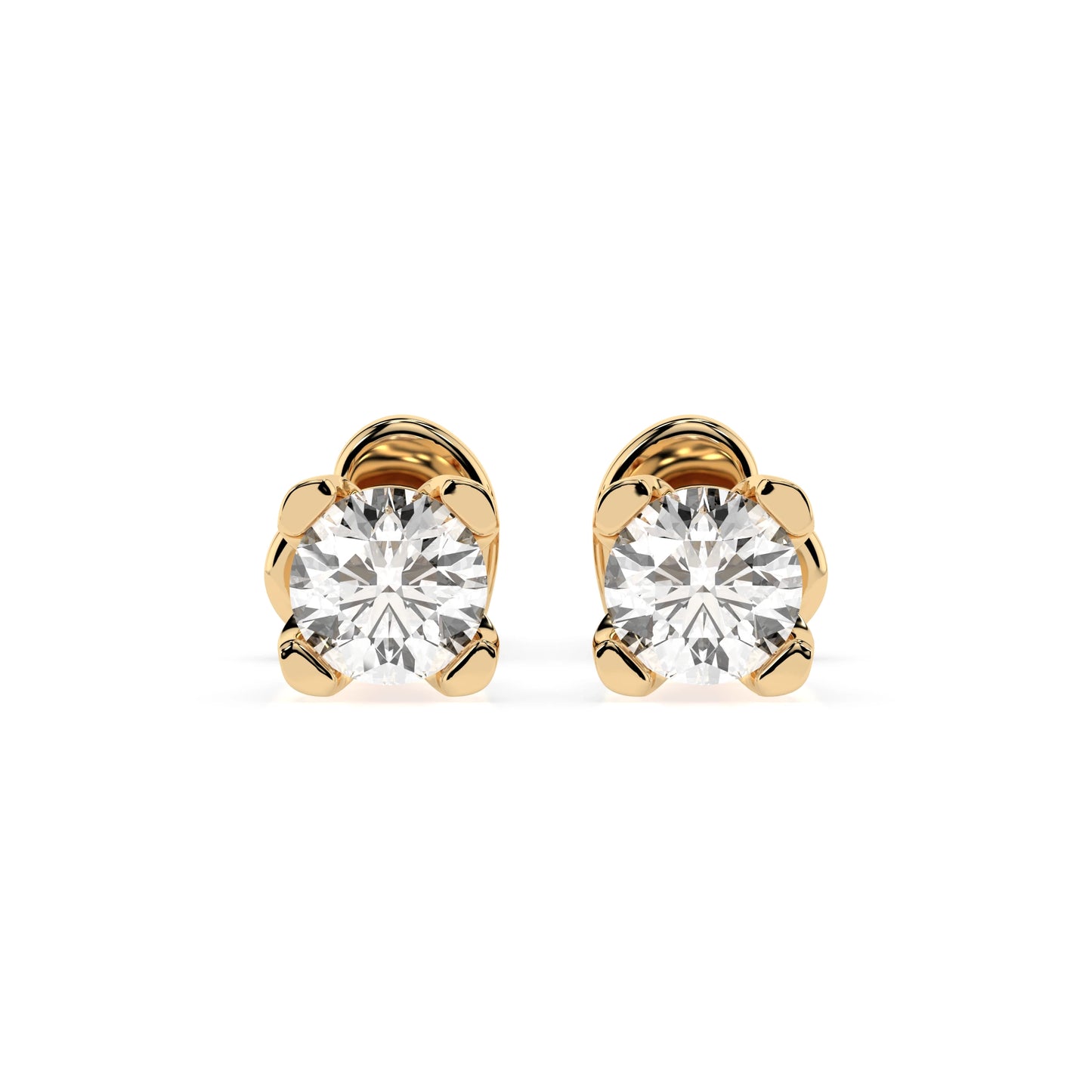 Solitaire Butterfly Earring (Round), 0.6 ct — 102-10089/2(4.2)