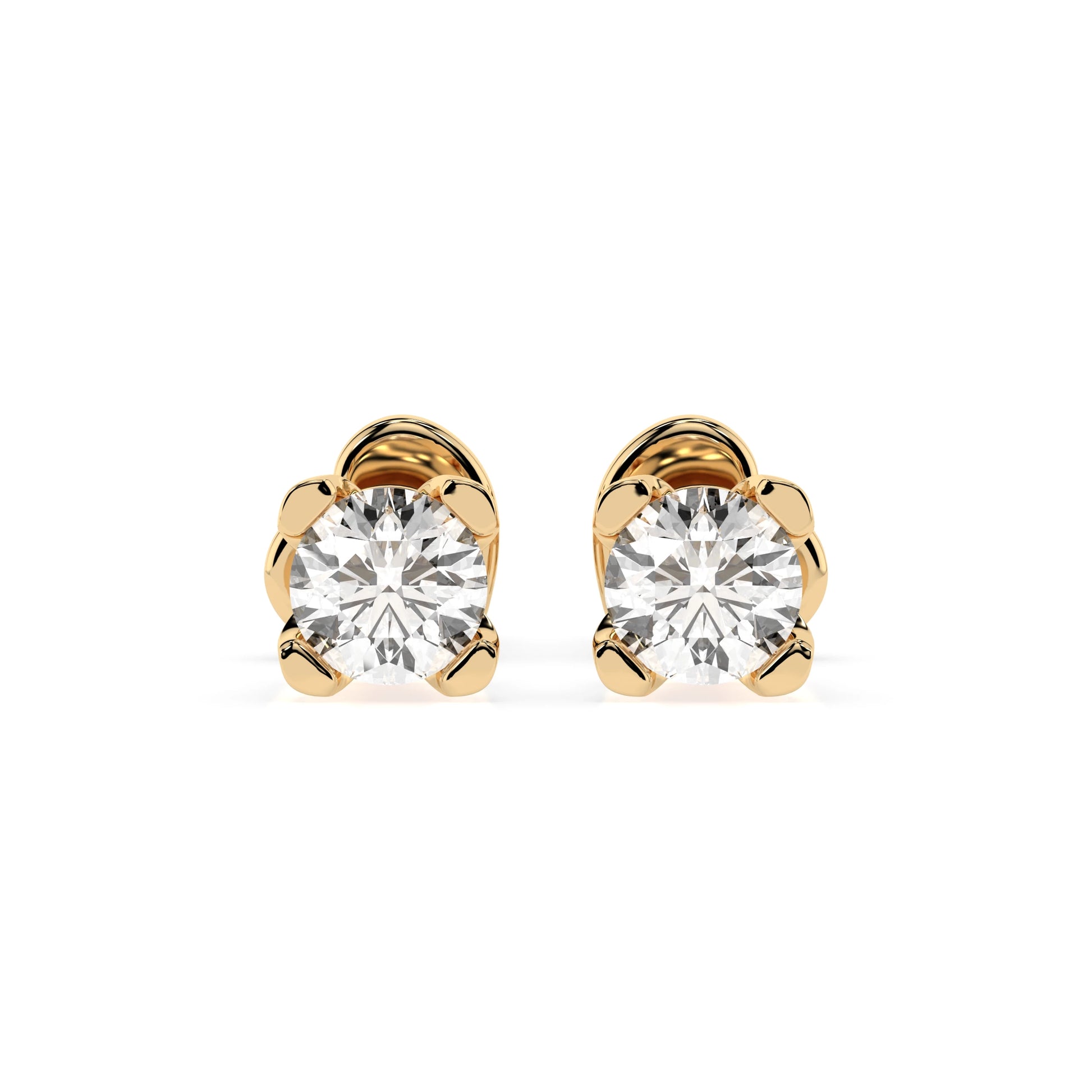 Solitaire Butterfly Earring (Round), 0.6 ct — 102-10089/2(4.2)