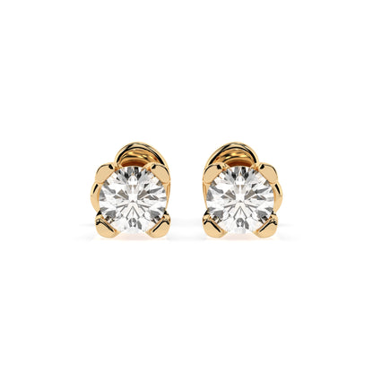 Solitaire Butterfly Earring (Round), 0.6 ct — 102-10089/2(4.2)