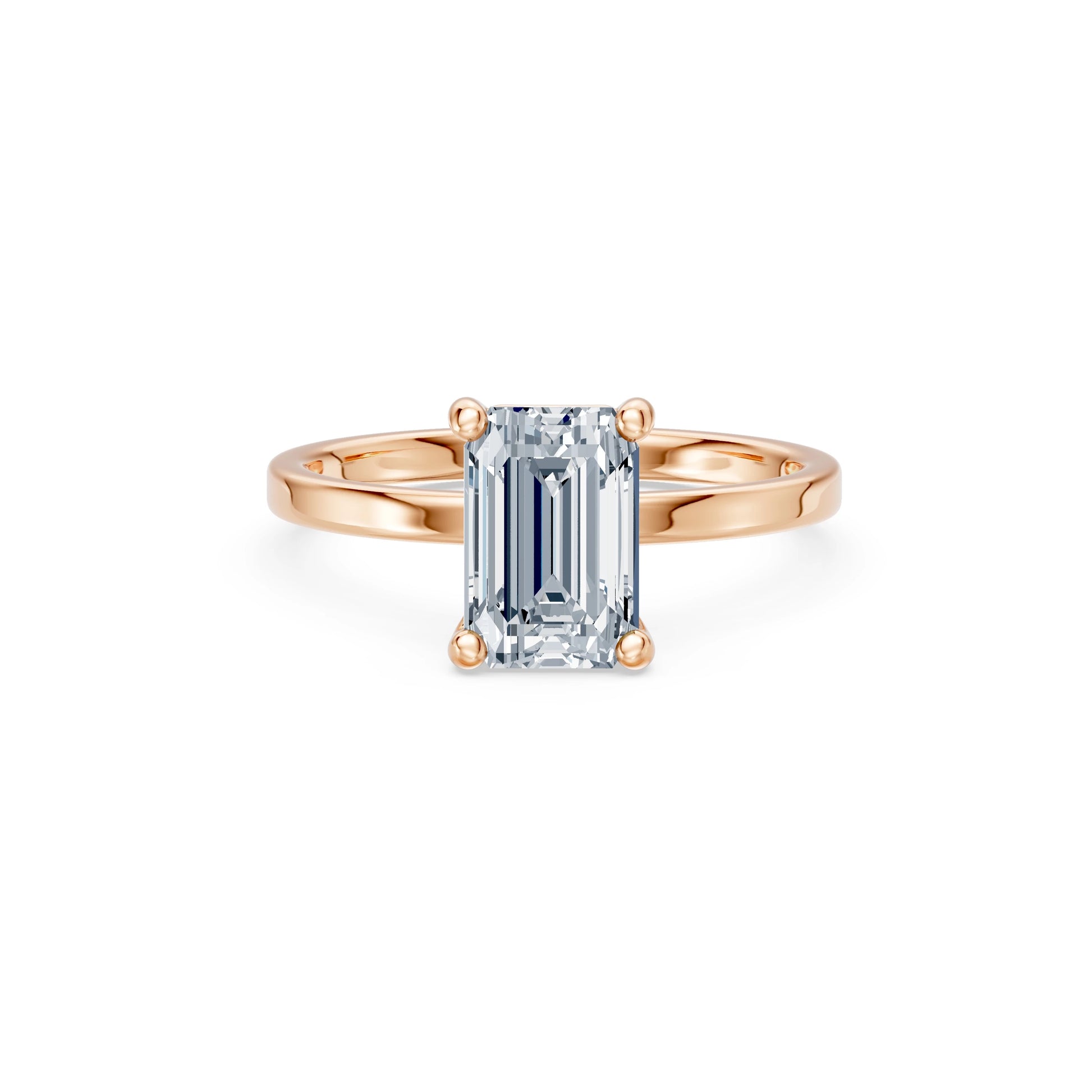 Emerald Lab Grown Diamond Solitaire Engagement Ring 2.0ct by Qutahia Jewellery