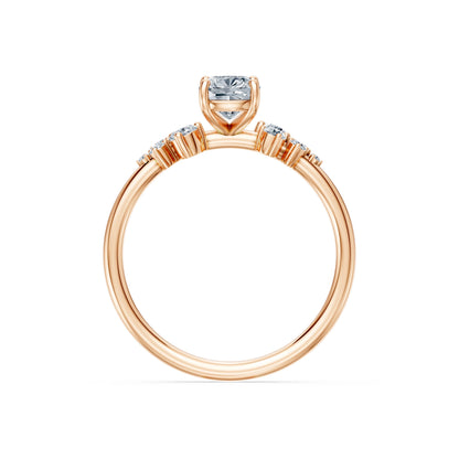 Cushion Lab Grown Diamond Classic Pave Eternity Ring 1.0ct by Qutahia Jewellery