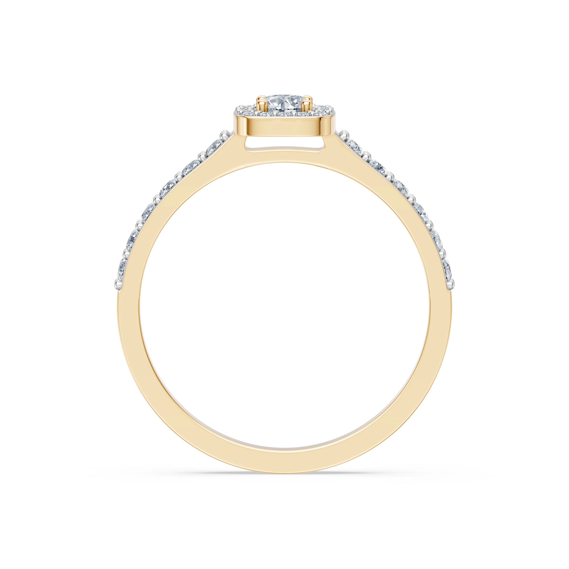 Round Brilliant Diamond Micro Pave Eternity Ring 0.2ct by Qutahia Jewellery