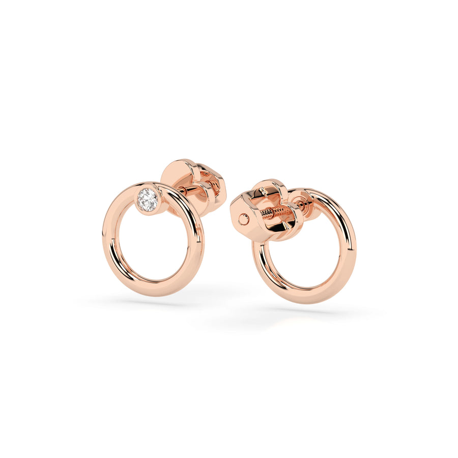 Minimalism Earring (Round), 0.06 ct — 102-10170