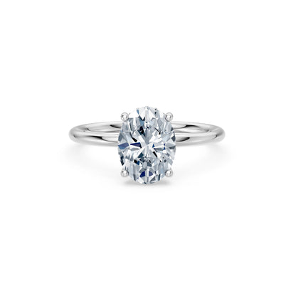Oval Lab Grown Diamond Micro Pave Engagement Ring 2.0ct by Qutahia Jewellery