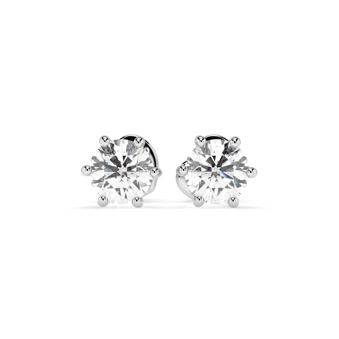 Solitaire Butterfly Earring (Round), 0.6 ct — 102-10027(4.2)