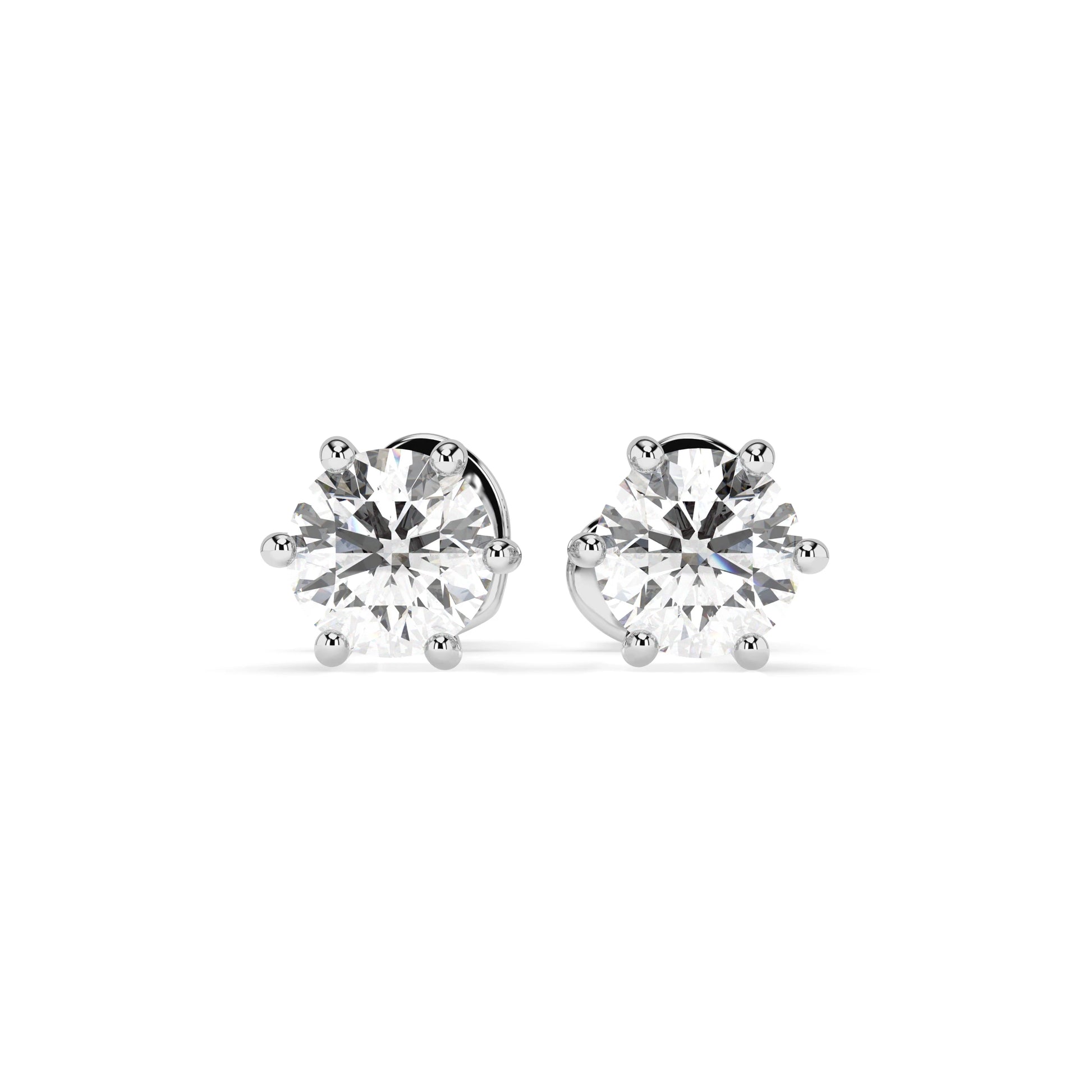 Solitaire Butterfly Earring (Round), 0.6 ct — 102-10027(4.2)