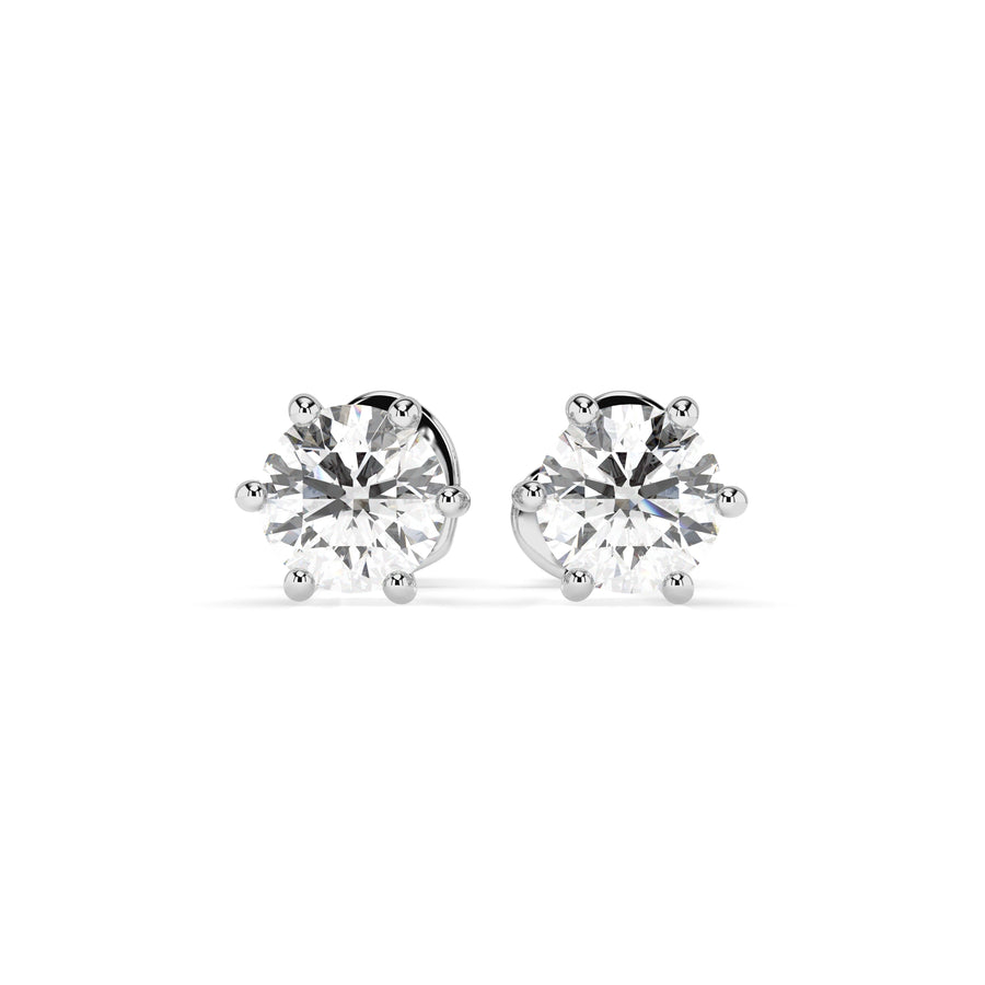 Solitaire Butterfly Earring (Round), 0.6 ct — 102-10027(4.2)