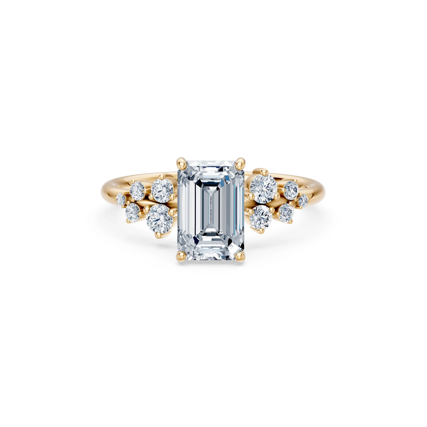 Emerald Lab Grown Diamond Classic Pave Eternity Ring 2.0ct by Qutahia Jewellery