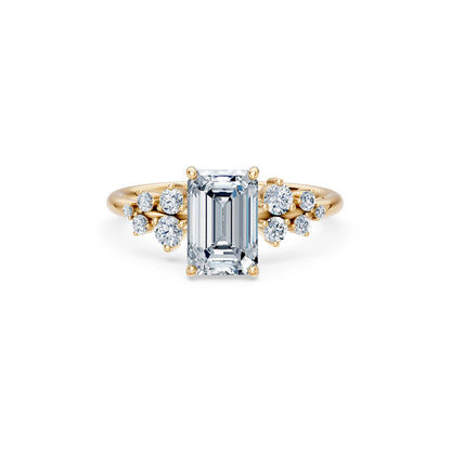 Emerald Lab Grown Diamond Classic Pave Eternity Ring 2.0ct by Qutahia Jewellery