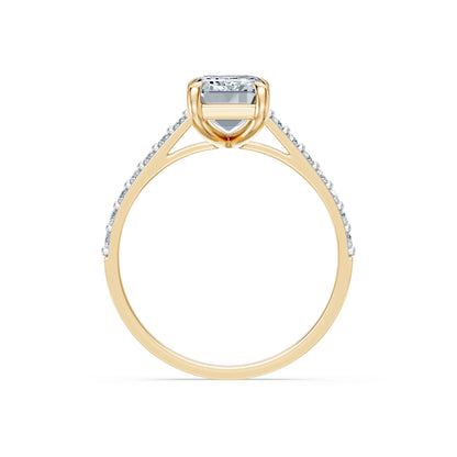 Emerald Lab Grown Diamond Slim Pave Eternity Ring 2.0ct by Qutahia Jewellery