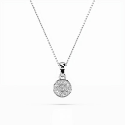 Illusion Necklace (Round), 0.01 ct — 104-10032