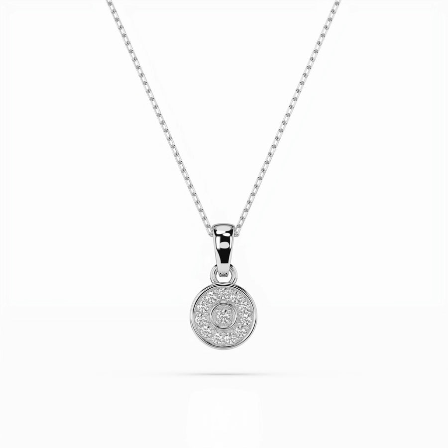 Illusion Necklace (Round), 0.01 ct — 104-10032