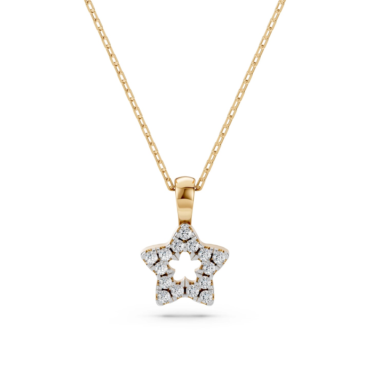 Minimalism Necklace (Round), 0.08 ct — 104-10078