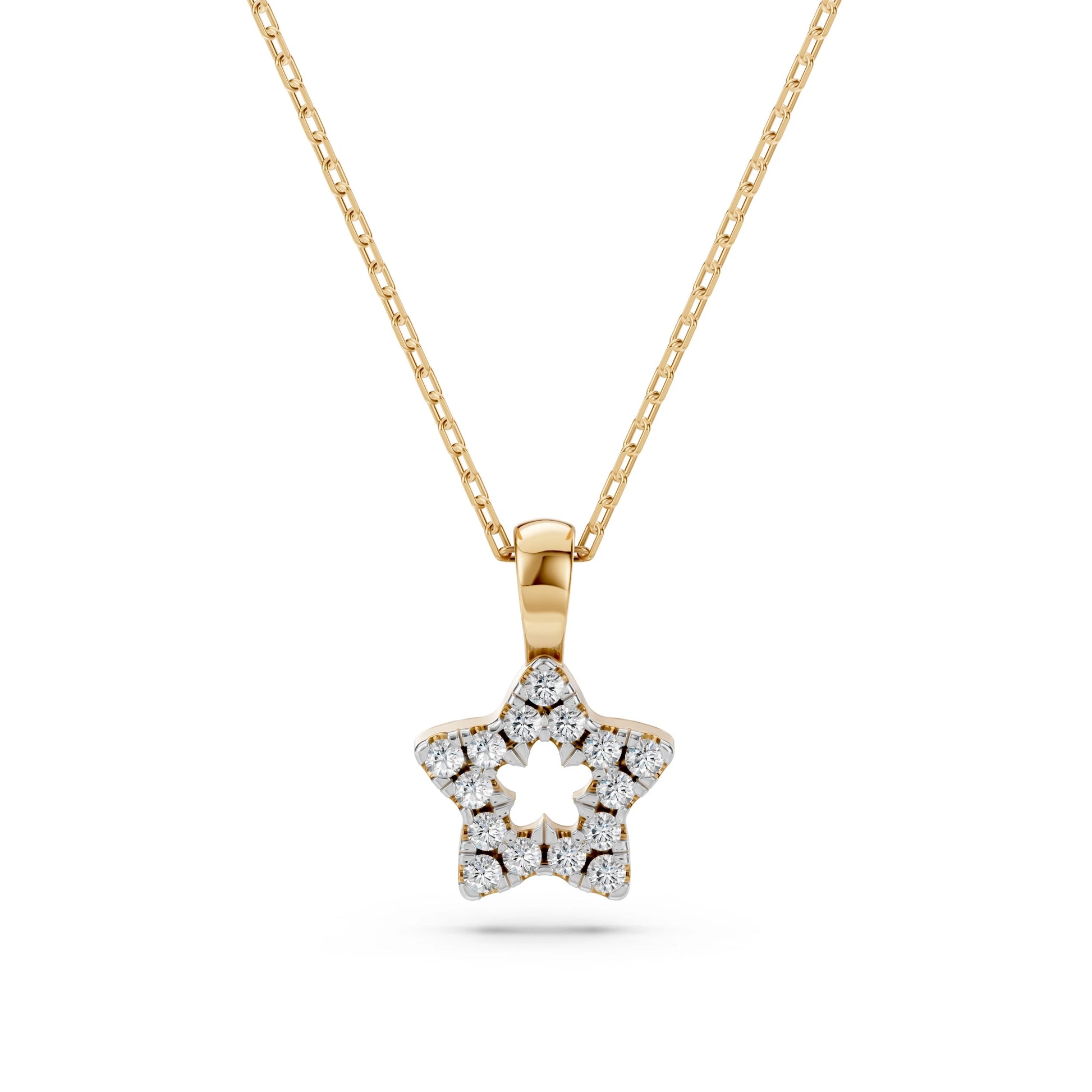 Minimalism Necklace (Round), 0.08 ct — 104-10078