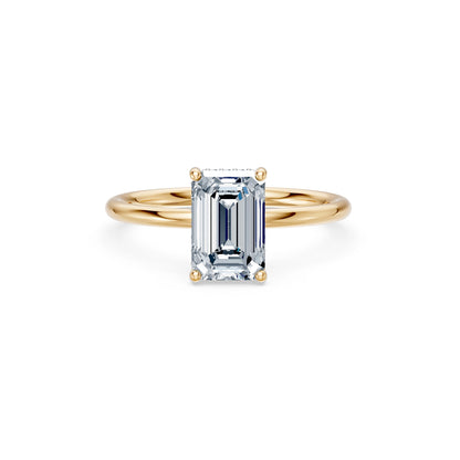 Emerald Lab Grown Diamond Micro Pave Engagement Ring 2.0ct by Qutahia Jewellery