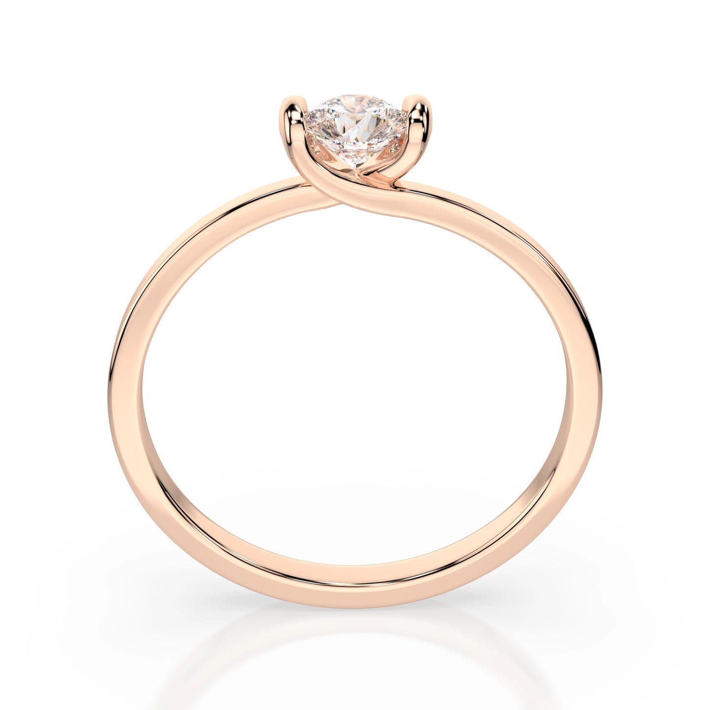 Solitaire Ring (Round), 0.1 ct — 101-10016(3.0)