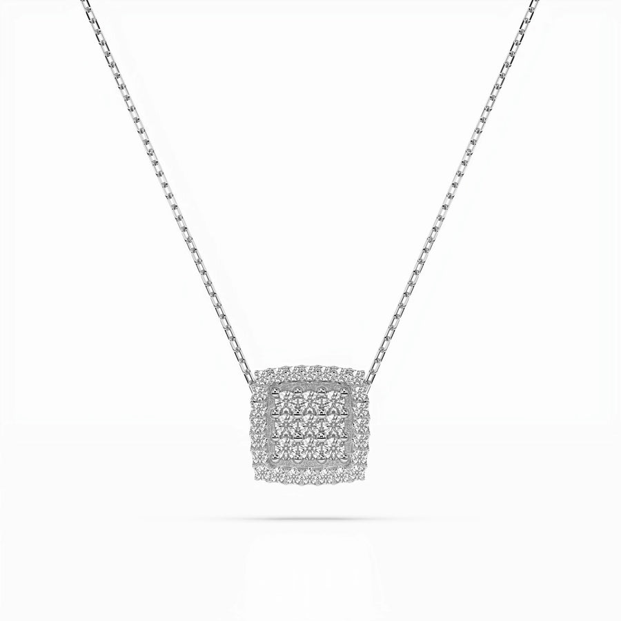 Illusion Necklace (Round), 0.12 ct — 104-10035