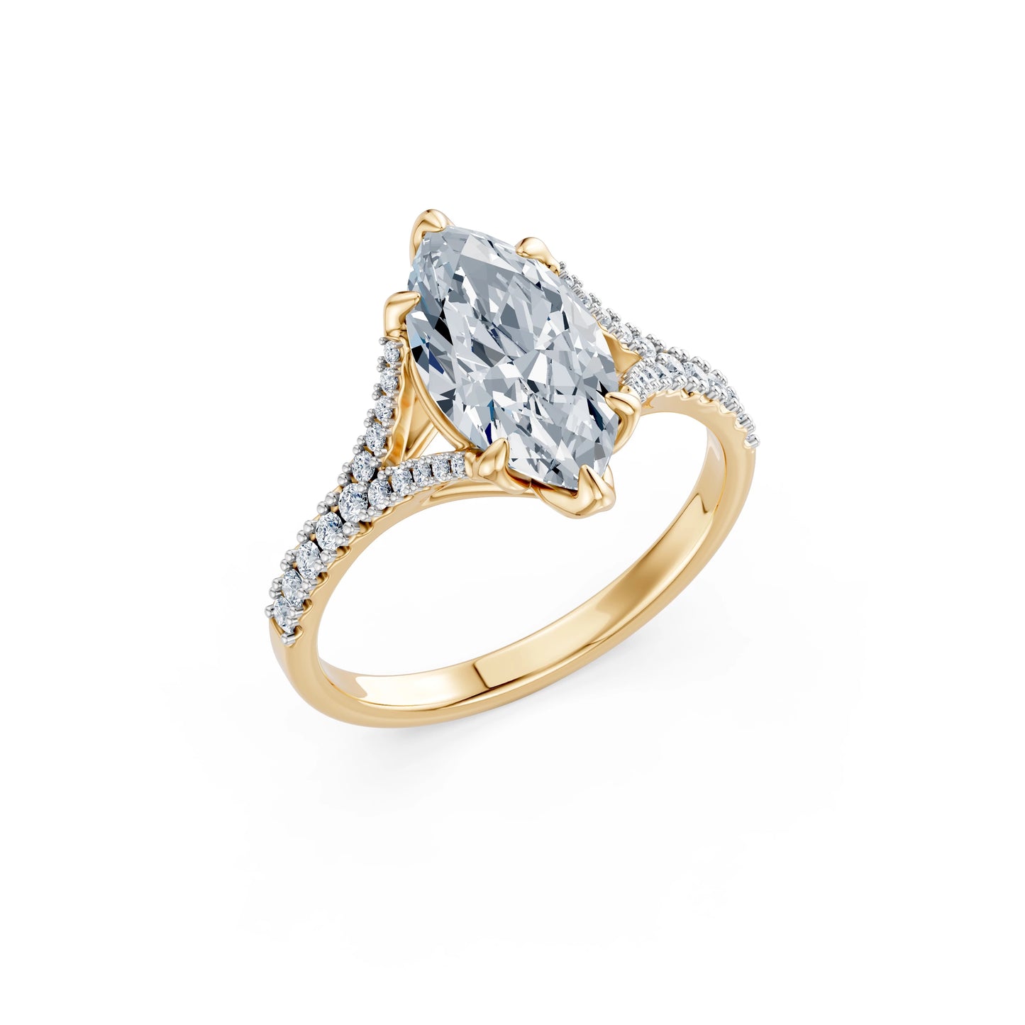 Marquise Lab Grown Diamond Micro Pave Eternity Ring 2.0ct by Qutahia Jewellery