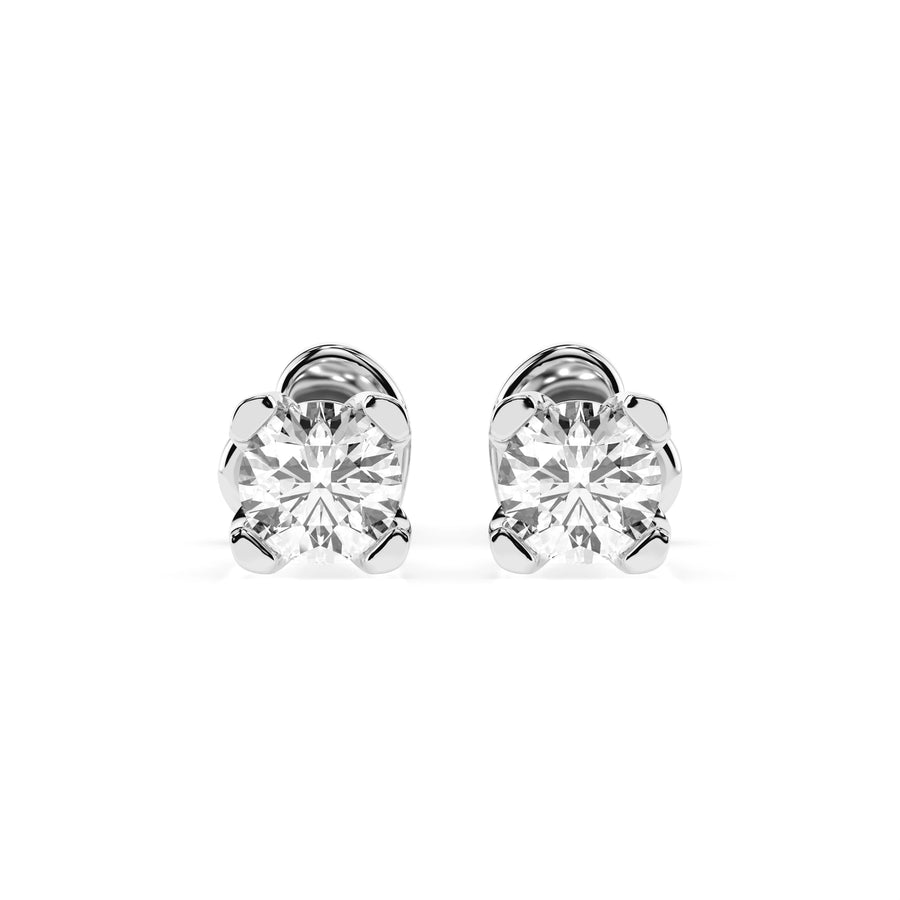 Diamond Stud Earrings Round 0.6ct by Qutahia Jewellery